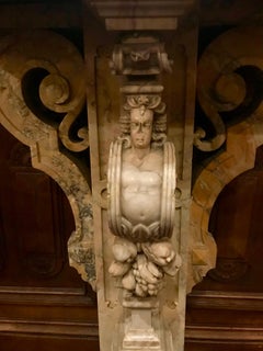 Pair of Antique Marble Italian Renaissance Consoles, circa 1790-1800