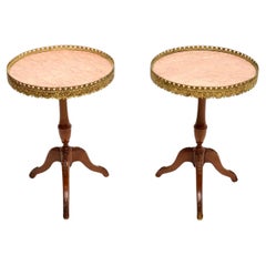 Pair of Antique Marble Top Wine Tables