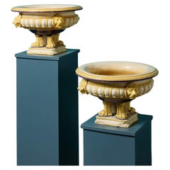 Pair of Antique Maw & Co Glazed Jardinieres
