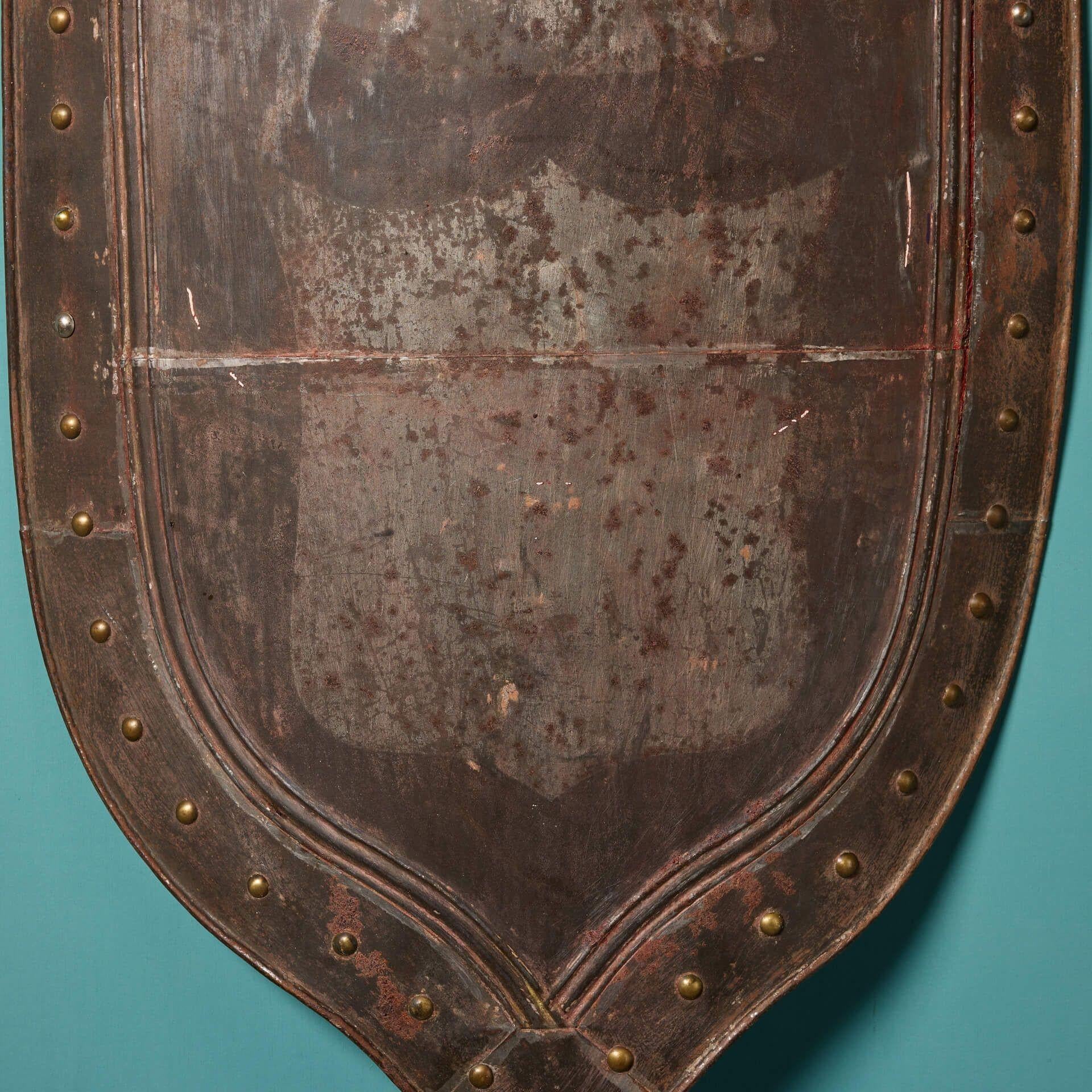 Pair of Antique Medieval Shields In Fair Condition For Sale In Wormelow, Herefordshire