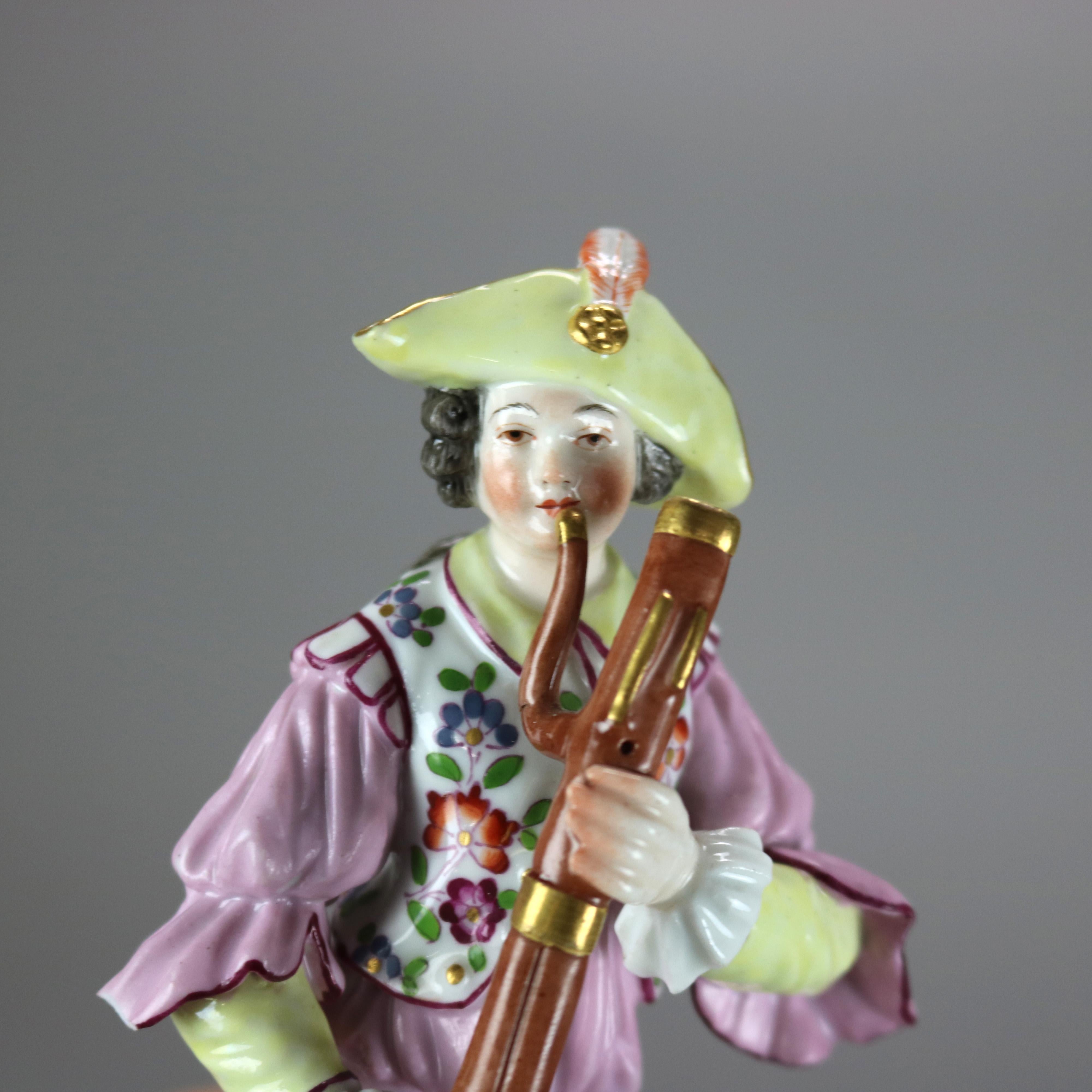 Pair of Antique Meissen Porcelain Figurines of a Courting Man & Woman C1890

Measures- She: 4.75