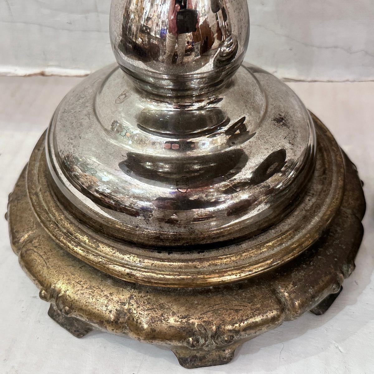 Pareja de lámparas de mesa antiguas de mercurio en venta 1