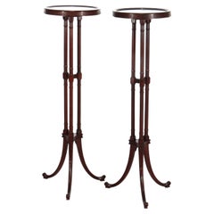 Pair Of Used Mersman Regency Mahogany Display Pedestals Signed C1930