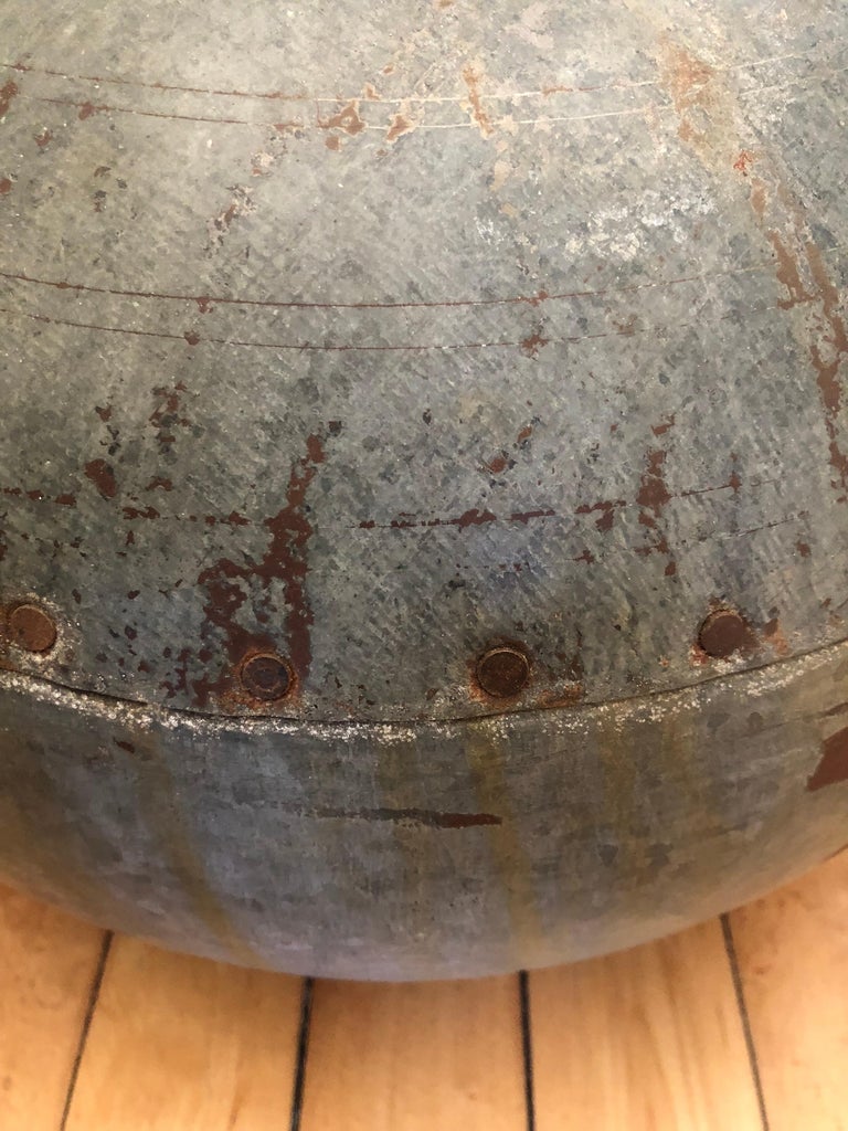 Pair of Antique Metal Water Jugs as Decorative Urns Planters at 1stDibs