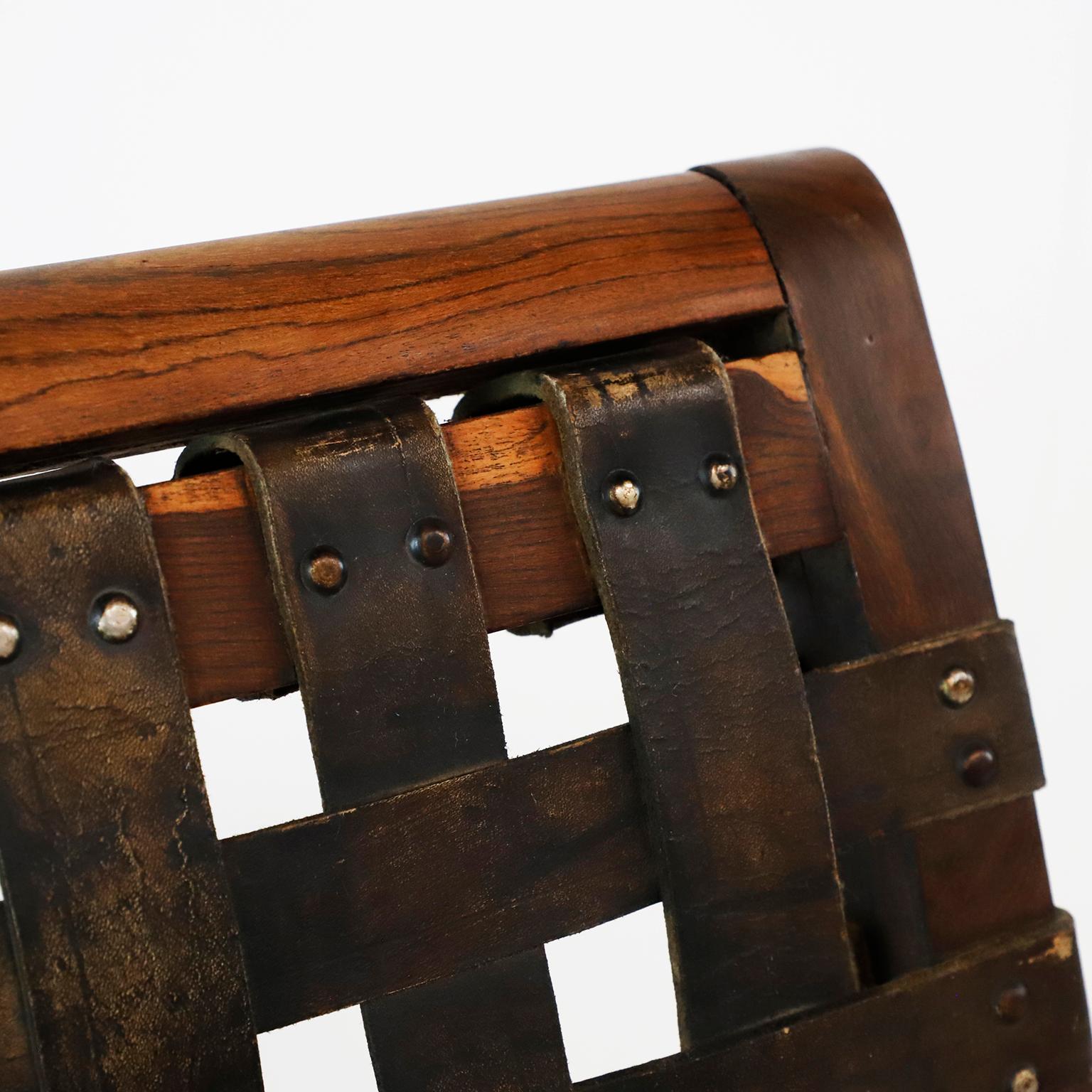 Mid-Century Modern Pair of Antique Mexican Hacienda Armchairs Made in Solid Cocobolo Wood