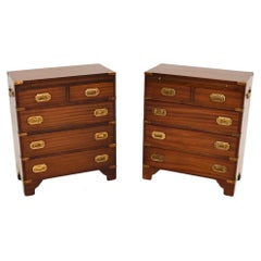 Pair of Antique Military Campaign Chest of Drawers