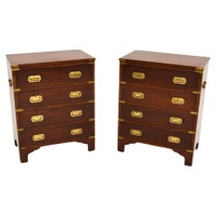 Pair of Antique Military Campaign Chest of Drawers
