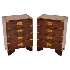 Pair of Vintage Military Campaign Style Bedside Chests