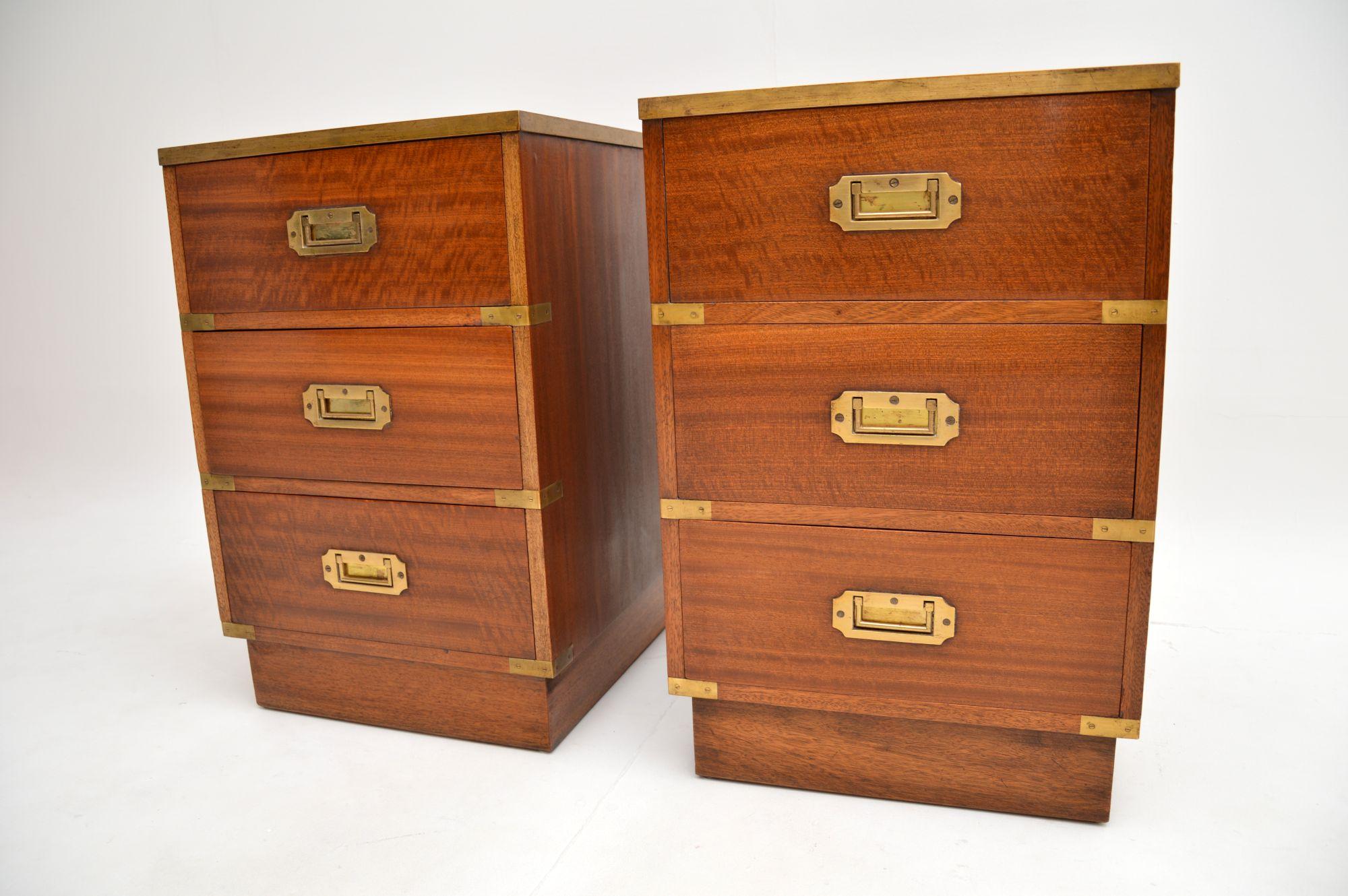Pair of Antique Military Campaign Style Chests 4