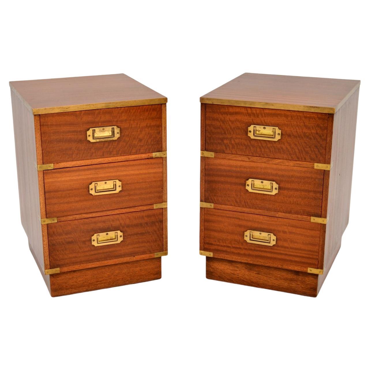 Pair of Antique Military Campaign Style Chests