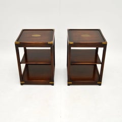 Pair of Antique Military Campaign Style Side Tables
