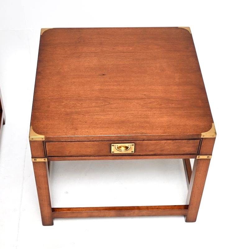 Pair of Antique Military Campaign Style Side Tables For Sale at 1stDibs