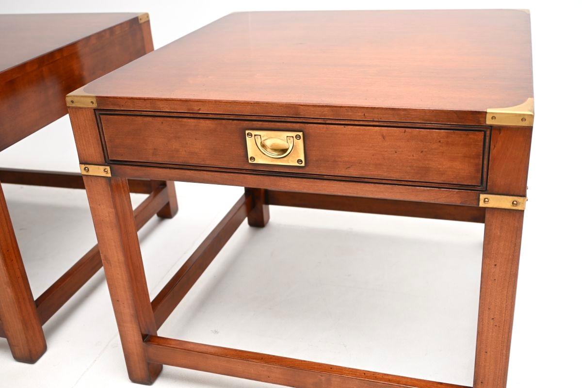 Pair of Antique Military Campaign Style Side Tables For Sale at 1stDibs