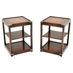 Pair of Vintage Military Campaign Style Side Tables