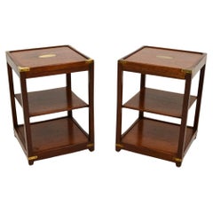 Pair of Antique Military Campaign Style Side Tables