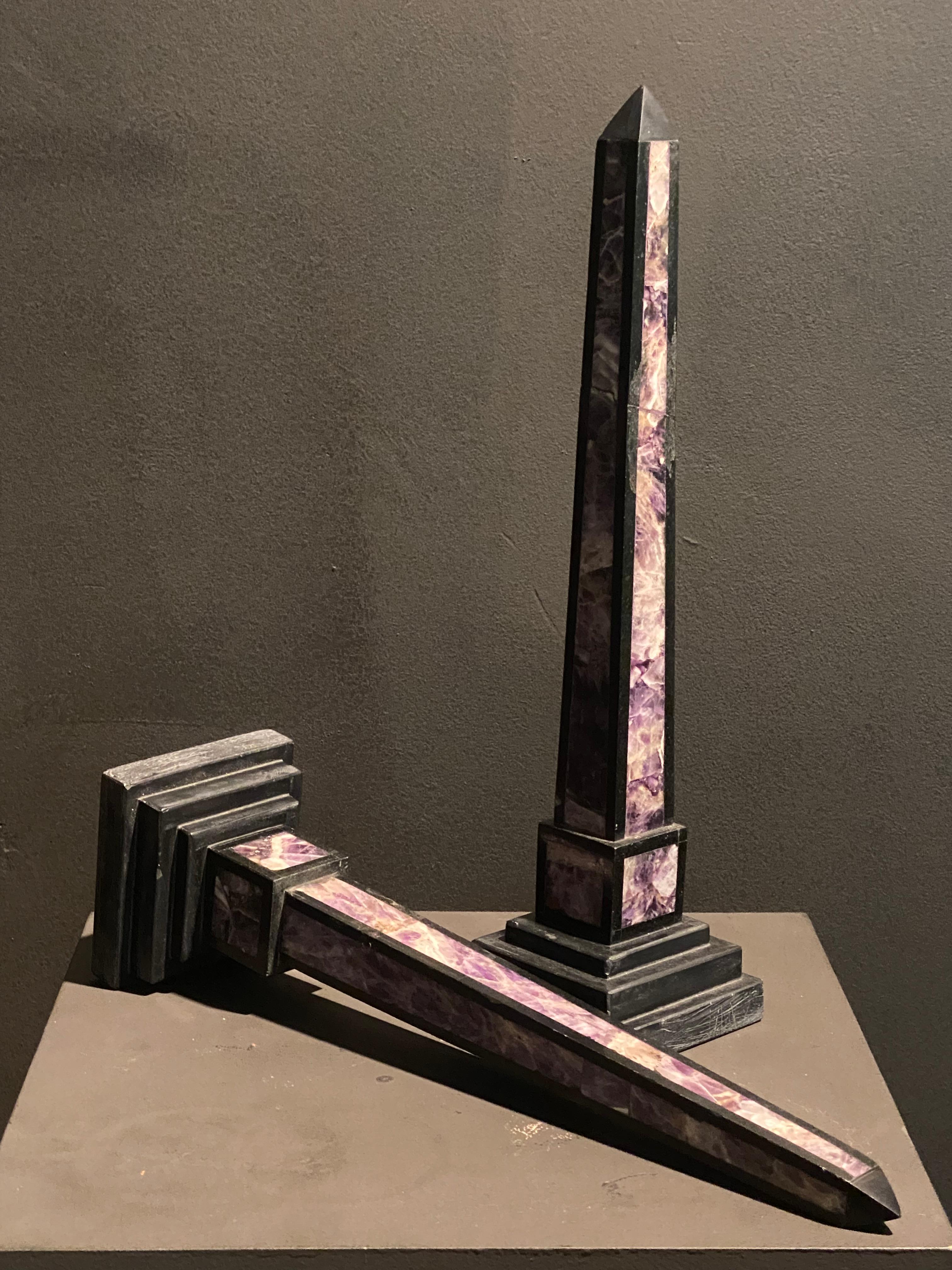 Paar antike Miniatur Obelisken im Angebot 3
