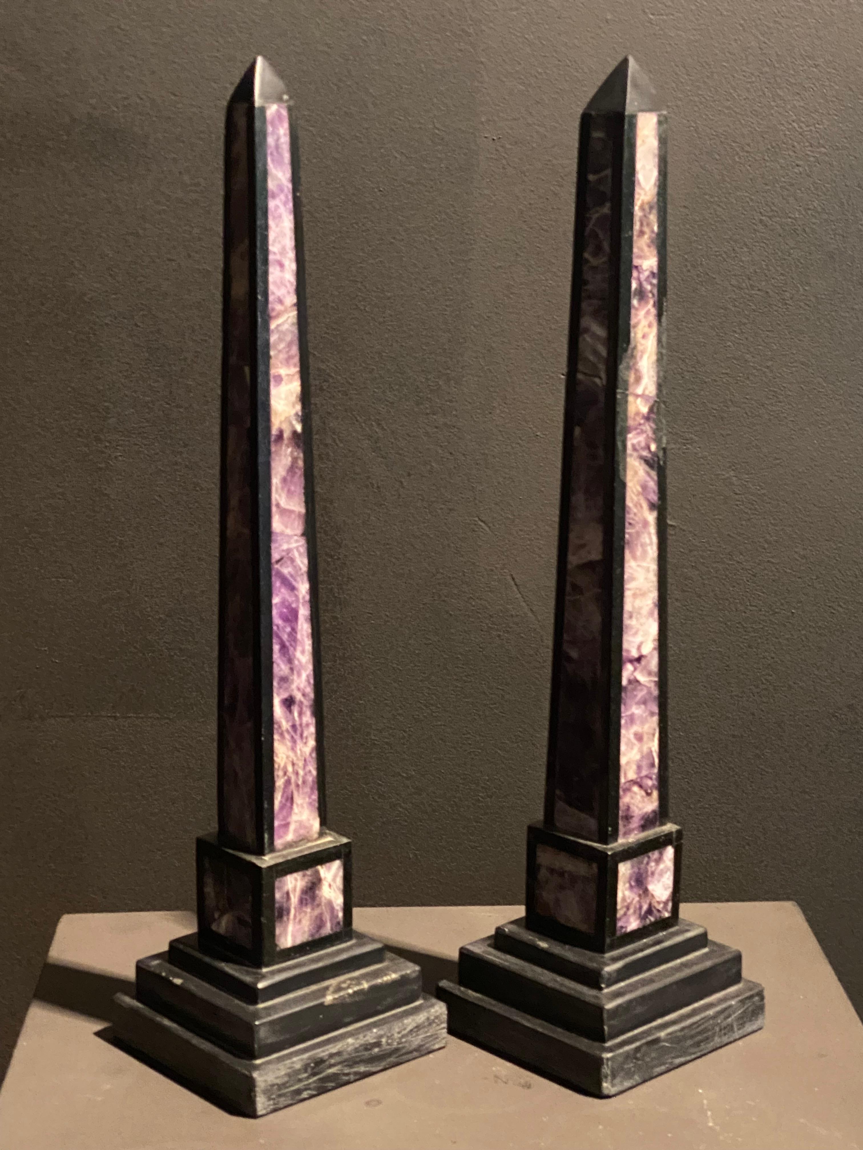 Paar antike Miniatur Obelisken im Angebot 2