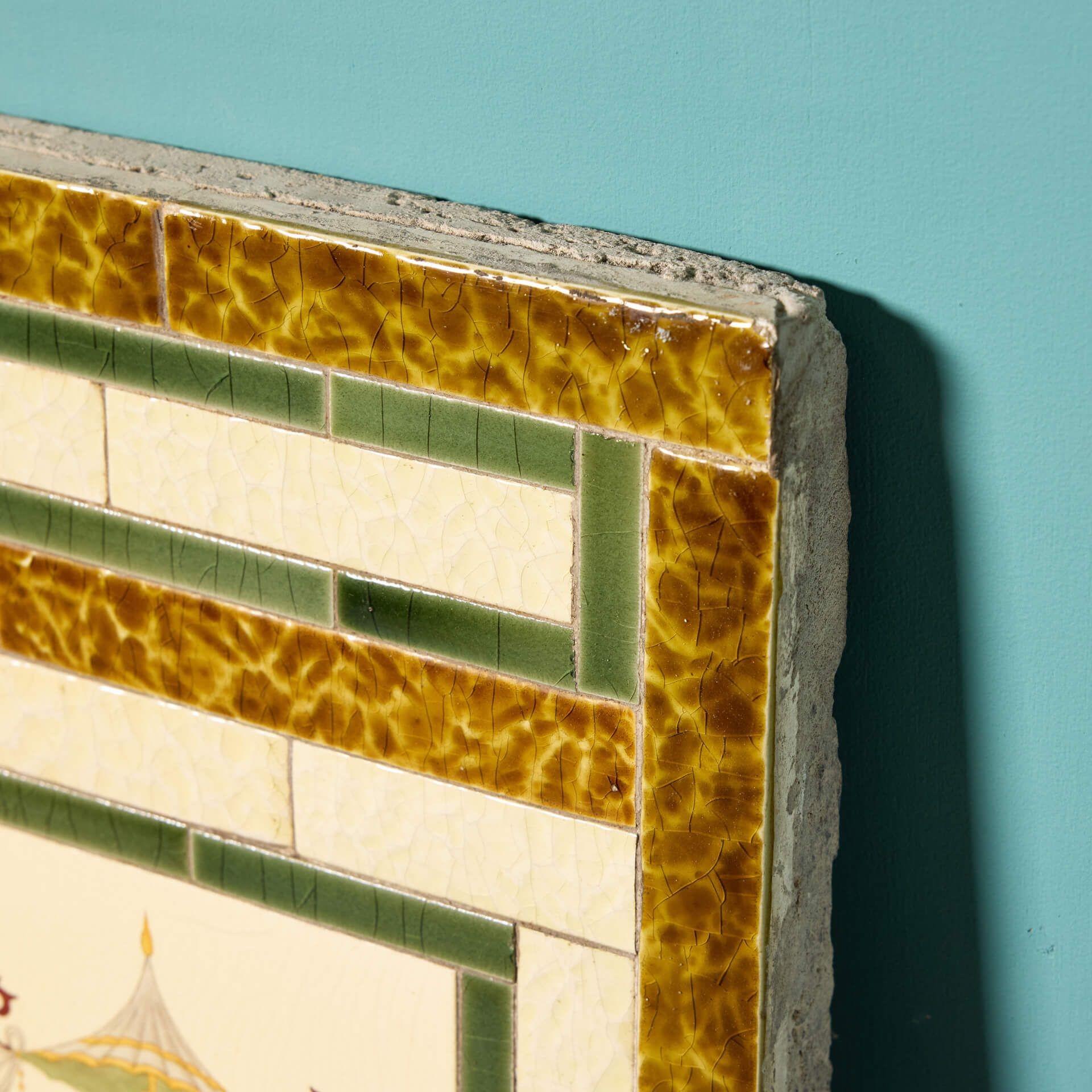 English Pair of Antique Minton & Co Tile Panels For Sale