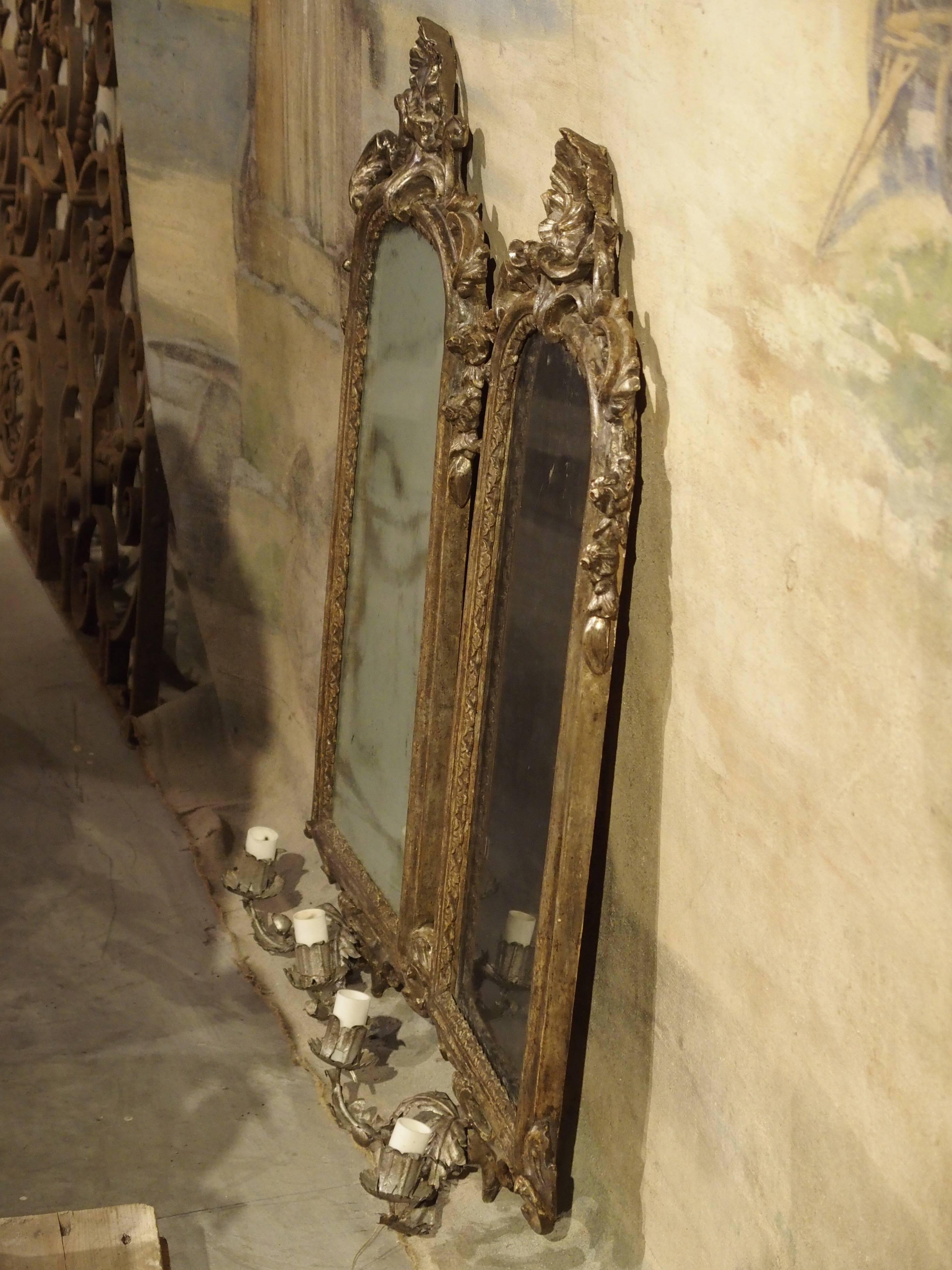 antique mirrored sconces