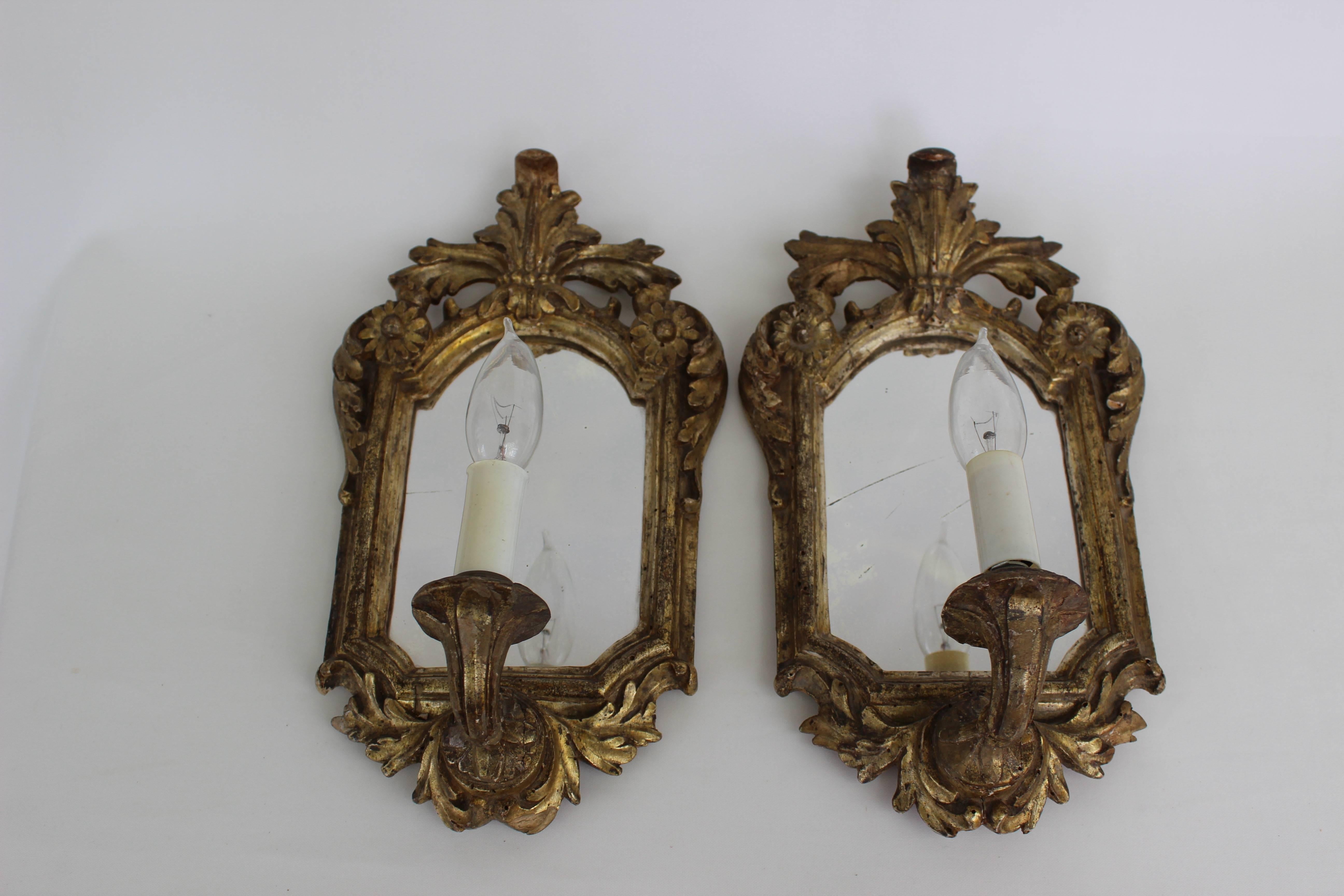 antique mirror sconces