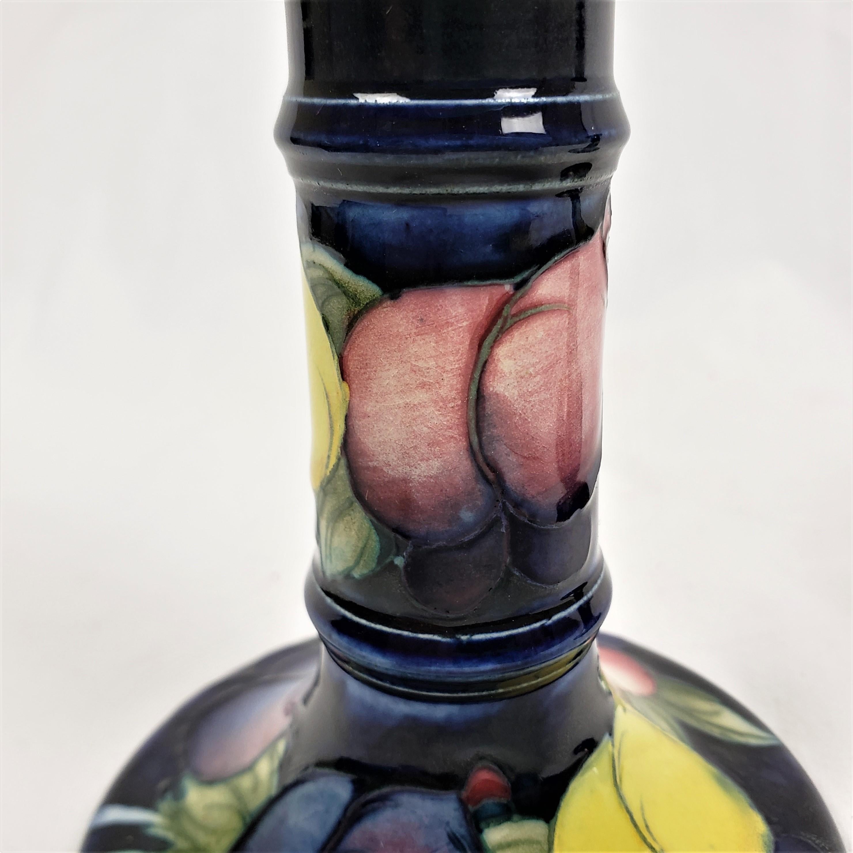 Pair of Antique Moorcroft Art Pottery Candlesticks in the Wisteria Pattern For Sale 7
