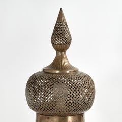 Pair of Antique Moroccan Brass Floor Lamps