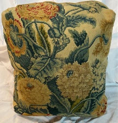 Pair of Antique Needlework Floral Cushions