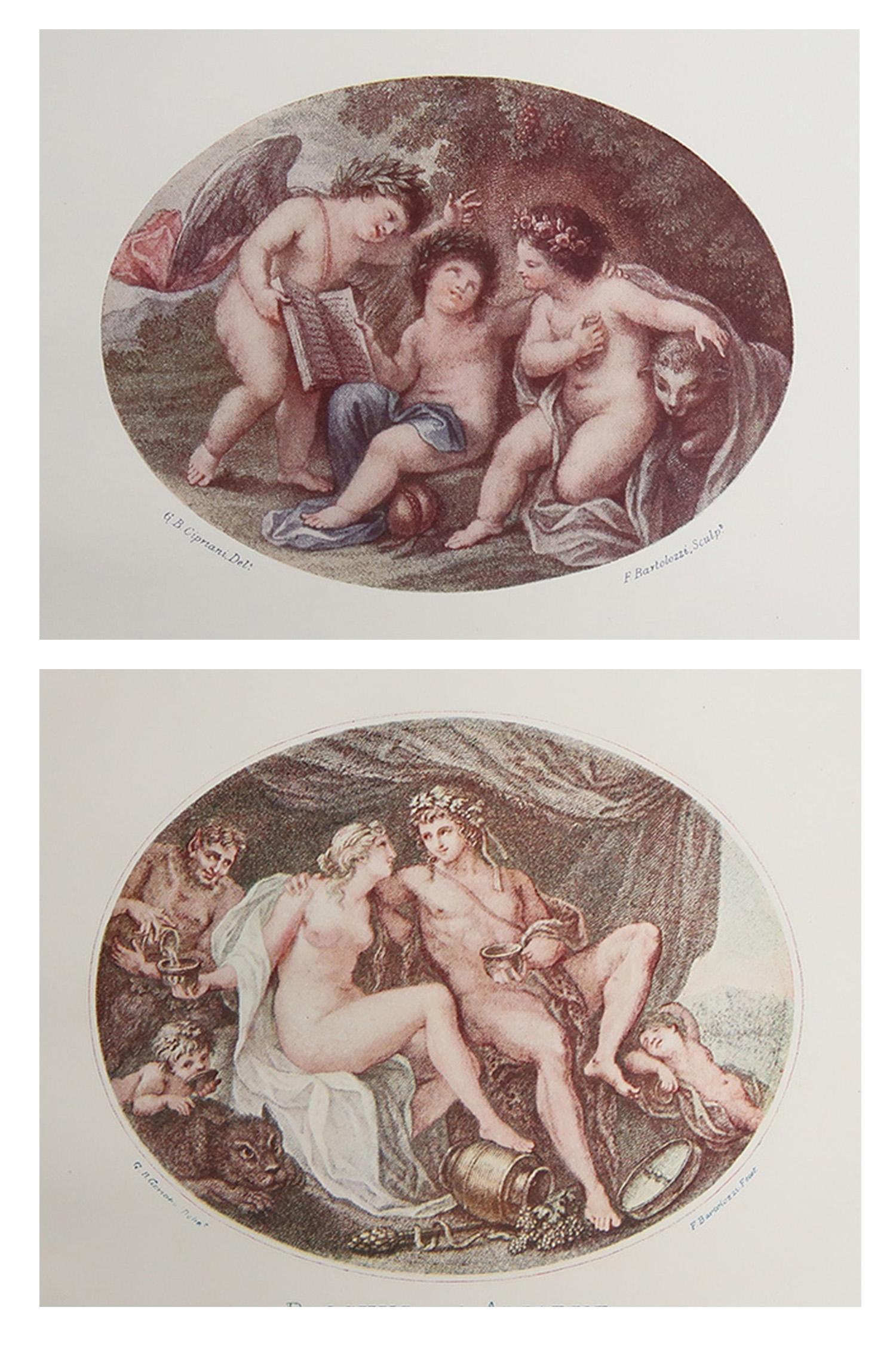 Wonderful prints of 18th Century Francesco Bartolozzi engravings after 
Cipriani

Publshed by Otto Limited, London 1907

Blank verso

The measurement is the paper size

Unframed