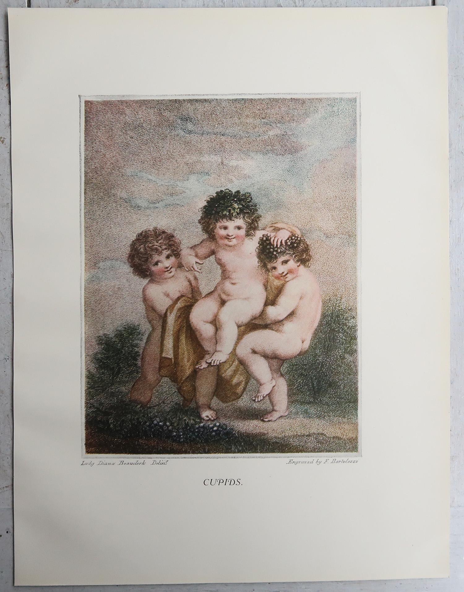 Neoclassico Pair of Antique Neo-Classical Bartolozzi Prints. 1907 in vendita
