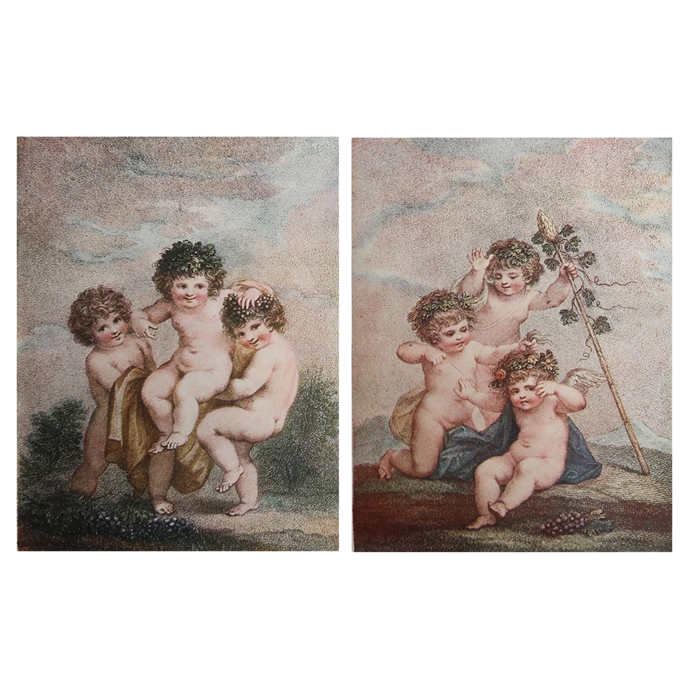 Pair of Antique Neo-Classical Bartolozzi Prints. 1907