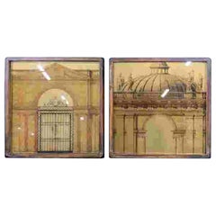 Pair of Antique Neoclassical Architectural Prints