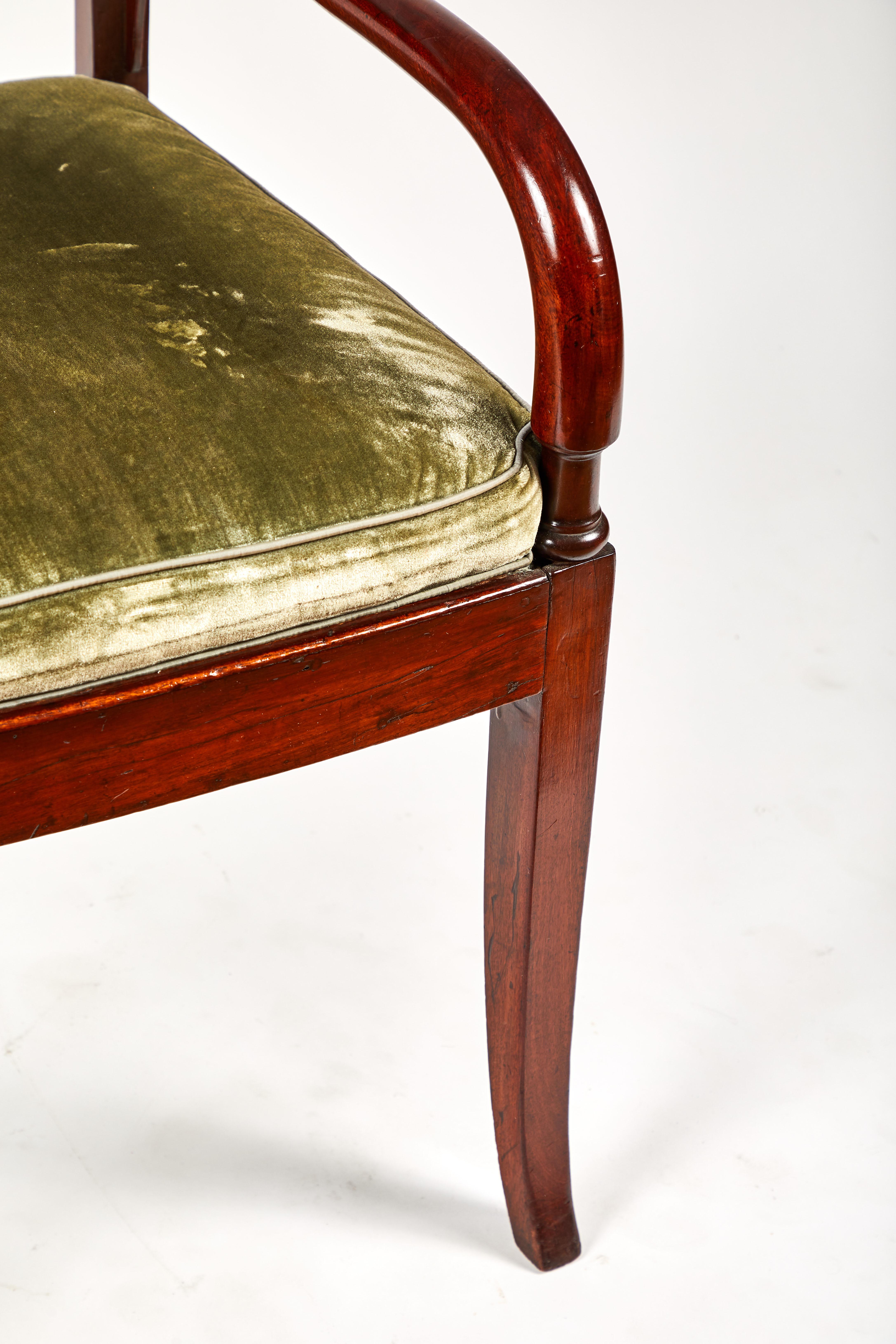 Baltic Pair of Antique Neoclassical Armchairs, Early 19th Century  For Sale