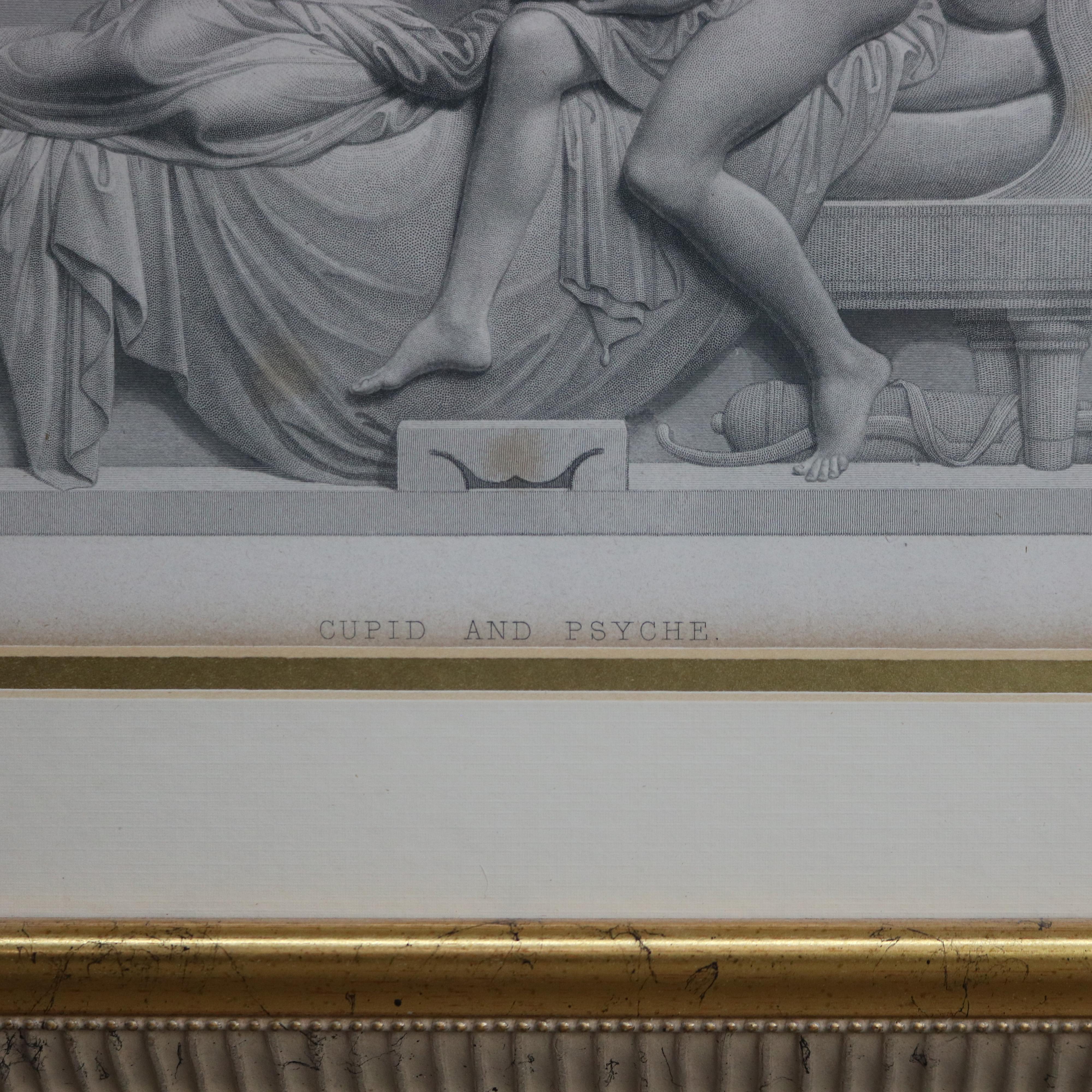 Paire d'impressions néoclassiques anciennes de scènes de genre, encadrées, vers 1890 en vente 8