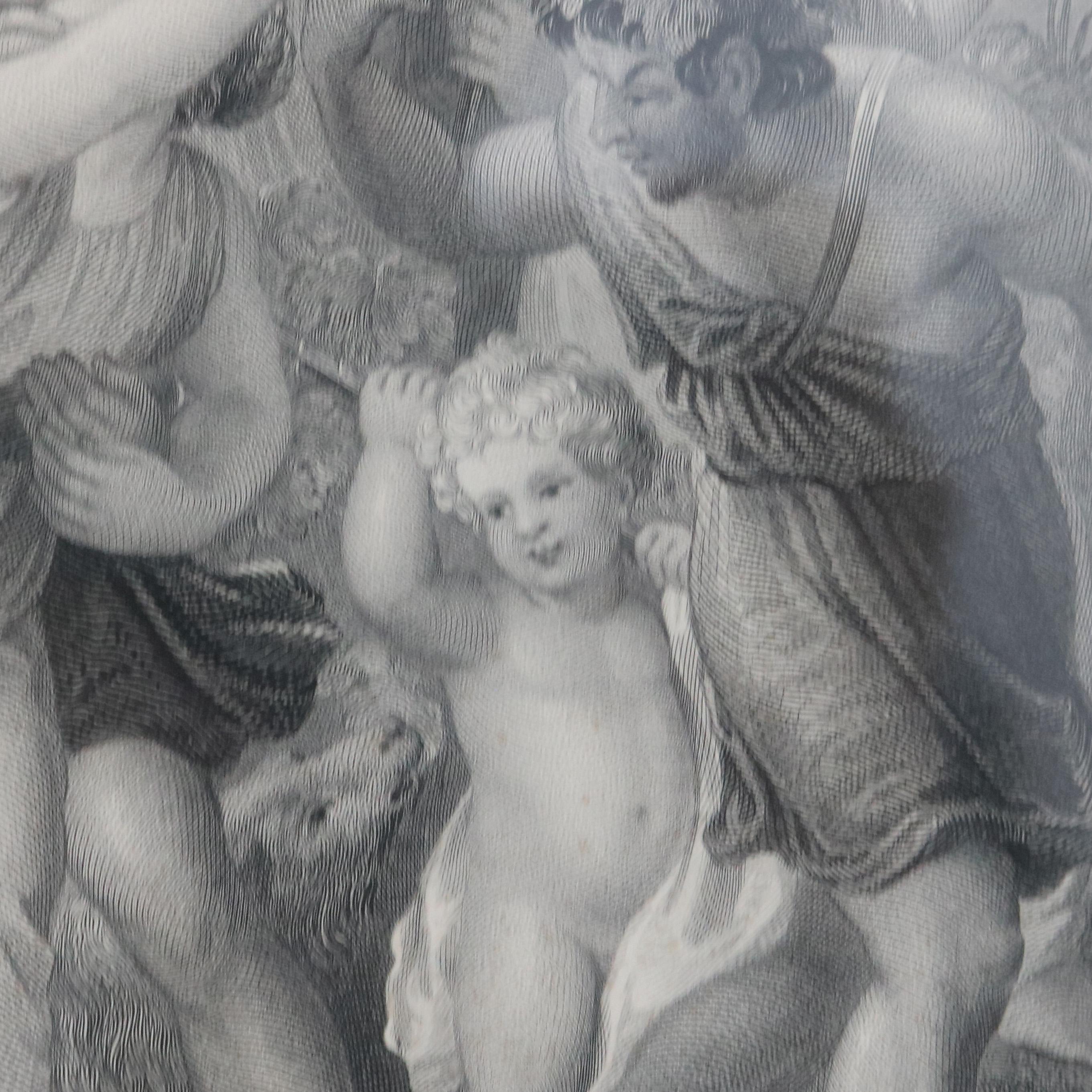 XIXe siècle Paire d'impressions néoclassiques anciennes de scènes de genre, encadrées, vers 1890 en vente