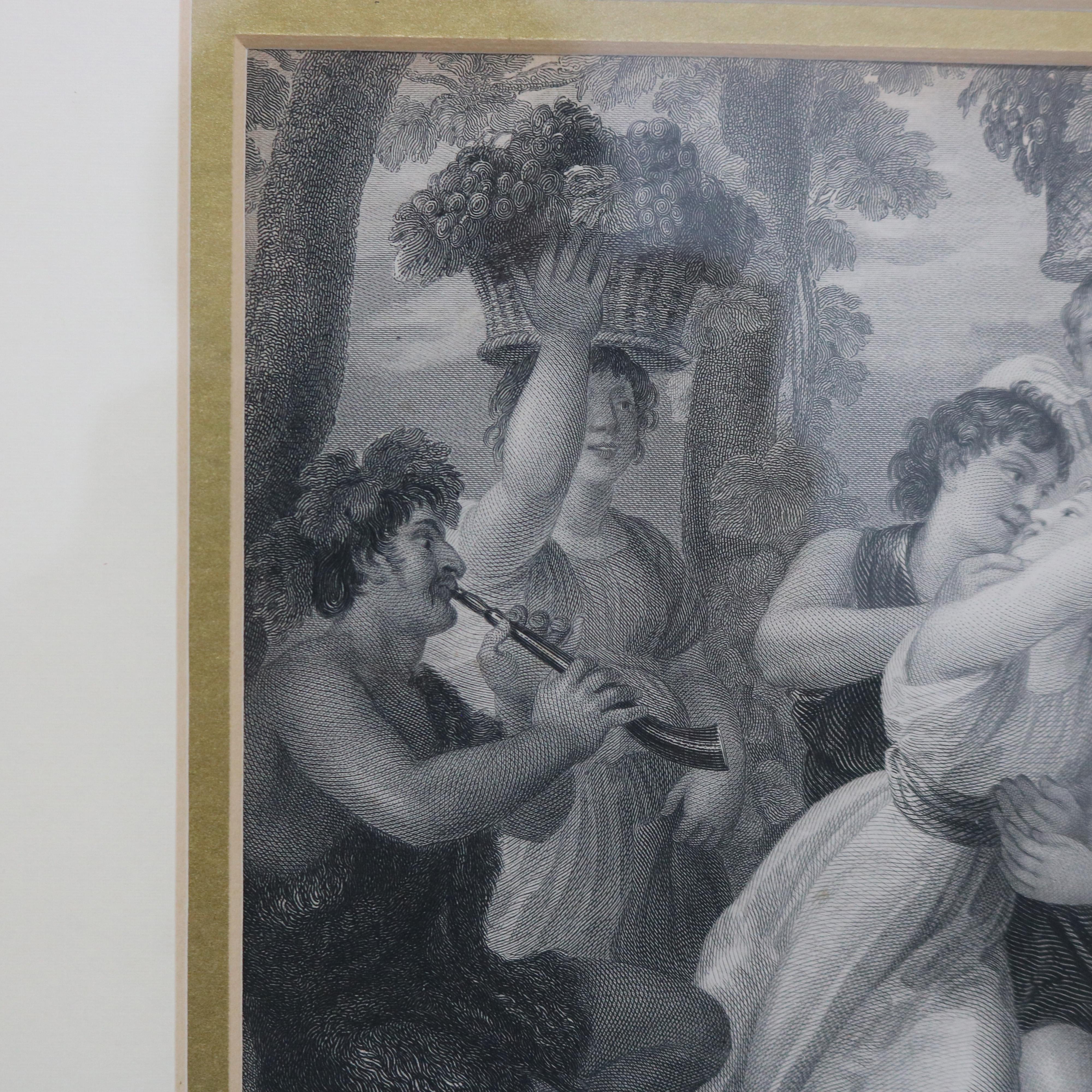 Paire d'impressions néoclassiques anciennes de scènes de genre, encadrées, vers 1890 en vente 2
