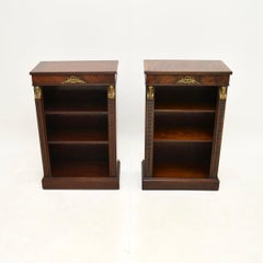 Pair of Antique Neoclassical Open Bookcases