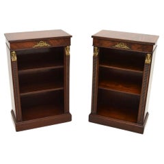 Pair of Antique Neoclassical Open Bookcases