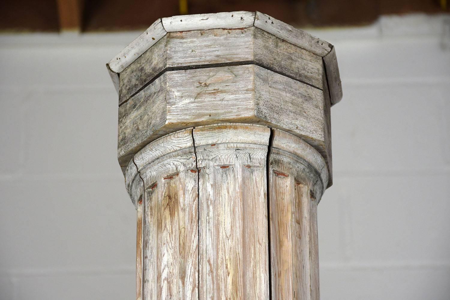 Hand-Carved Pair of Antique Neoclassical-Style Columns