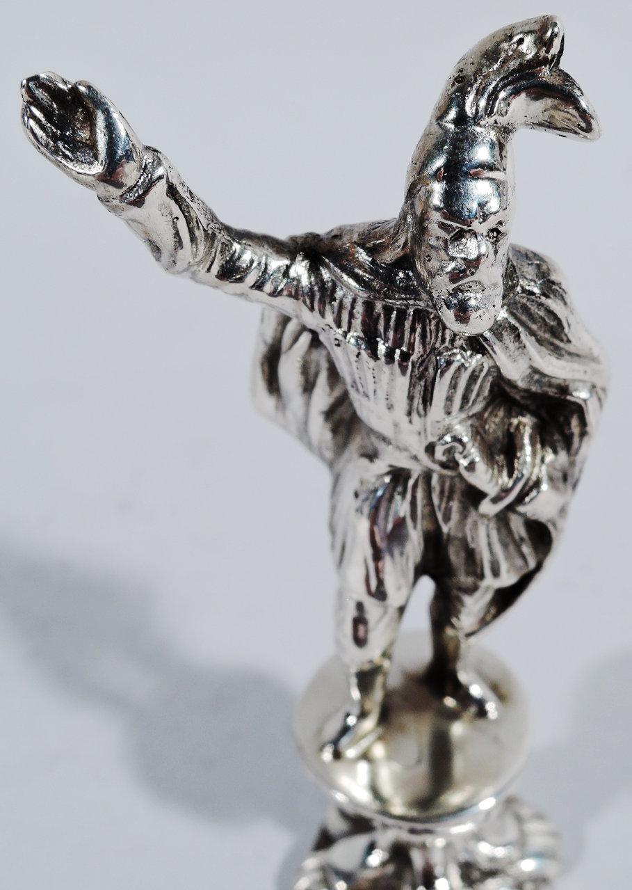 Tedesco Coppia di antiche figure storiche in miniatura in argento di Neresheimer Hanau in vendita
