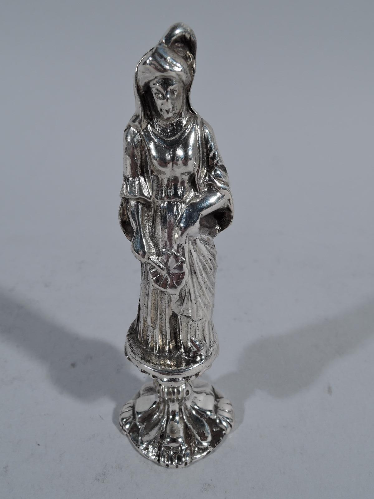 XX secolo Coppia di antiche figure storiche in miniatura in argento di Neresheimer Hanau in vendita