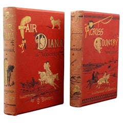 Pair Of Antique Novels, Across Country, Fair Diana, Wanderer, English, Victorian