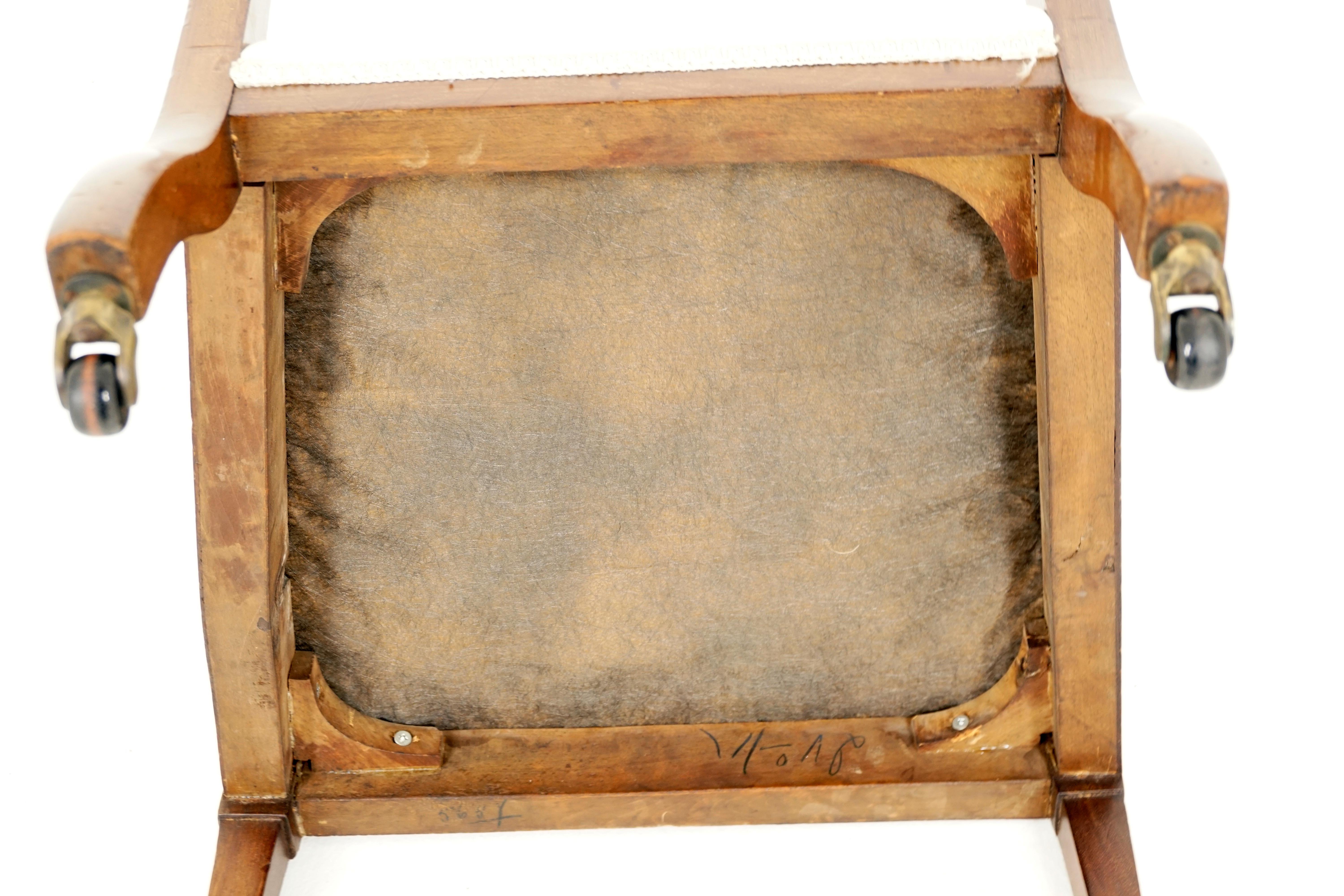 Pair Of Antique Nursing Chairs, Edwardian, Inlaid Walnut, Scotland 1910, H320 For Sale 3