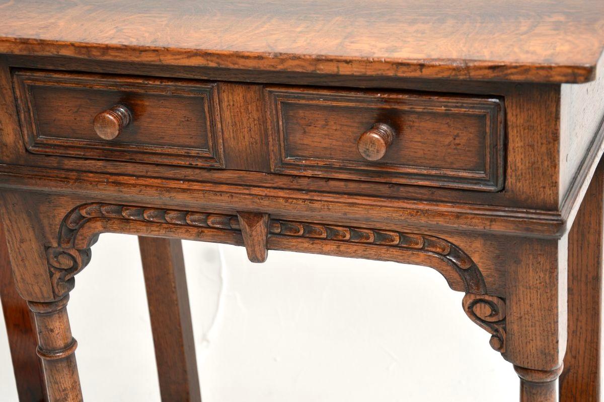 Pair of Antique Oak Console / Side Tables by Titchmarsh and Goodwin For Sale 6