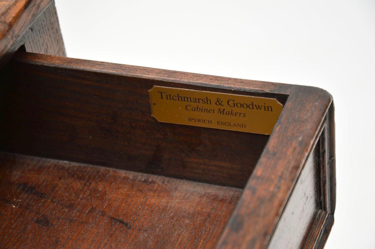 Pair of Antique Oak Console / Side Tables by Titchmarsh and Goodwin For Sale 8