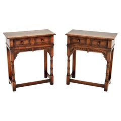 Pair of Antique Oak Console / Side Tables by Titchmarsh and Goodwin Pair of Antique Oak Console / Side Tables by Titchmarsh and Goodwin