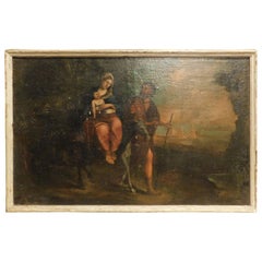 Pair of Antique Oil on Canvas Paintings, Sacred Images, Late 18th Century, Italy Pair of Antique Oil on Canvas Paintings, Sacred Images, Late 18th Century, Italy