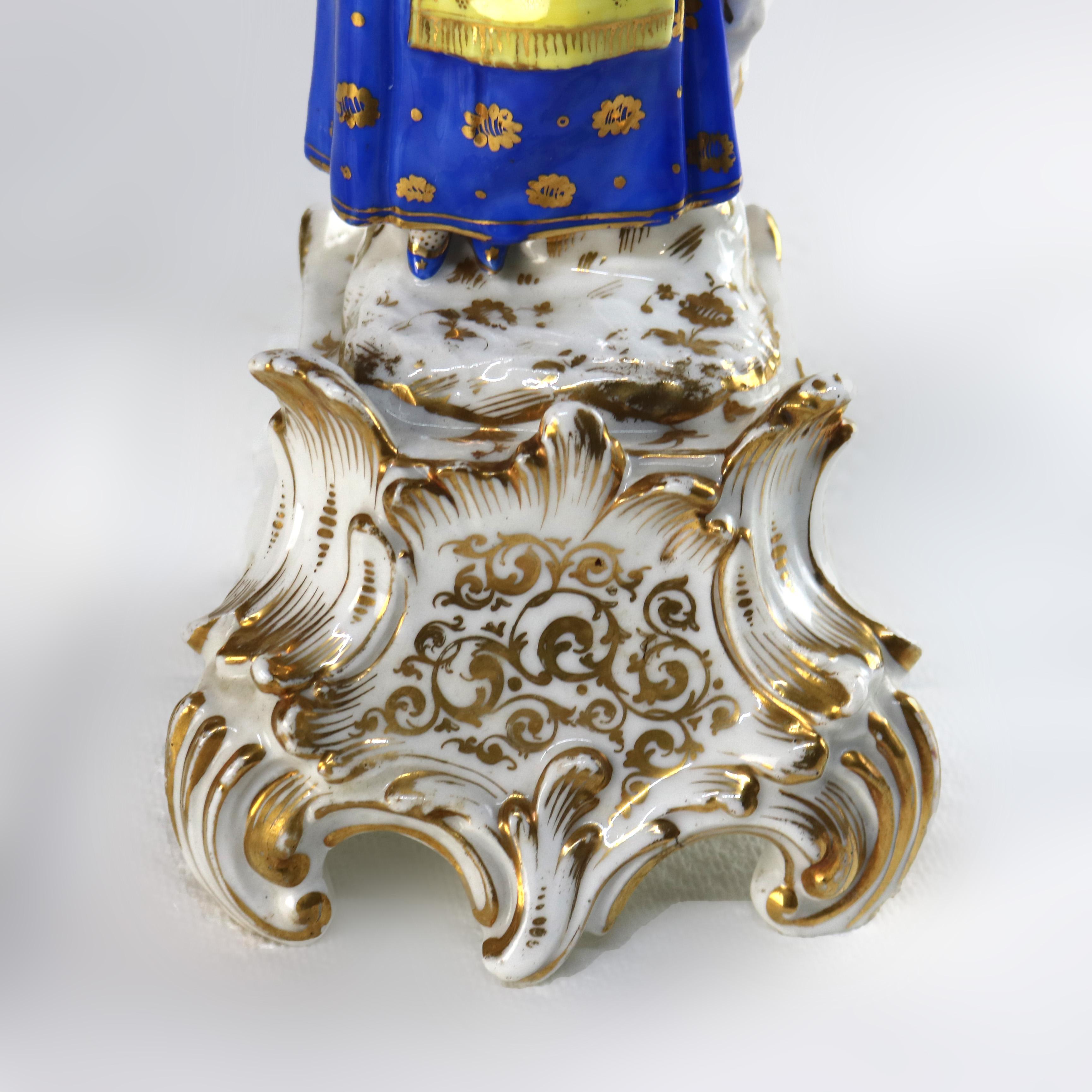 Paire de figurines d'homme et de femme en porcelaine Old Paris C1890 en vente 2