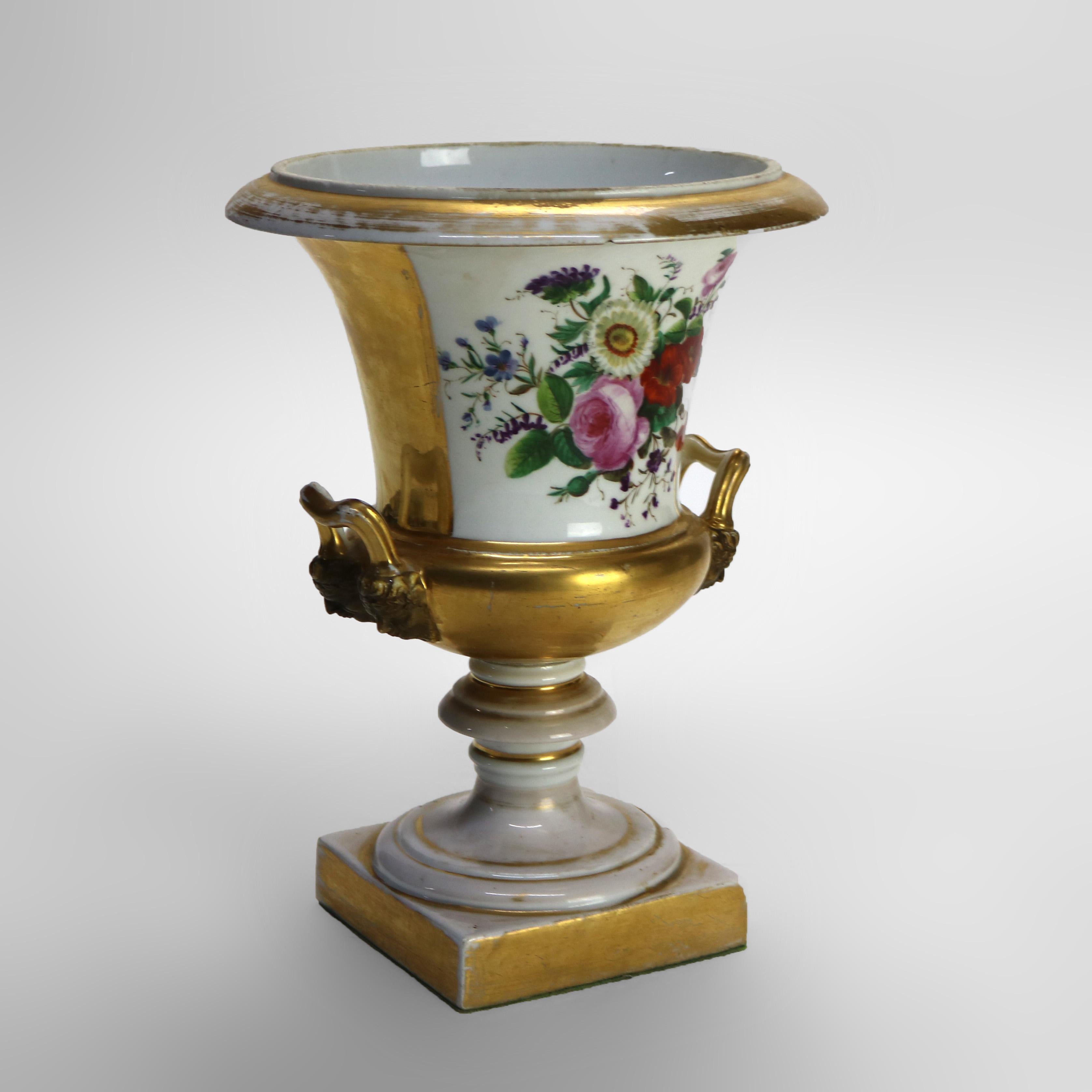 Porcellana Coppia di antiche urne da ritratto in porcellana Old Paris C1870 in vendita