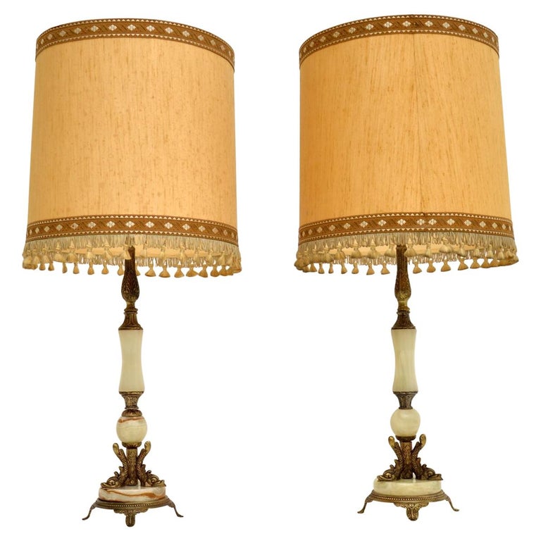Pair Lamps Antique 237 For On, Antique Floor Lamps 1920’S