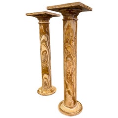 Pair of Antique Onyx Pedestals